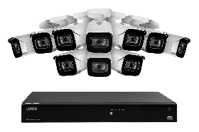 Lorex Fusion 4K (16 Camera Capable) 4TB Wired NVR System with IP Bullet Cameras