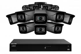 Lorex Fusion 4K (16 Camera Capable) 4TB Wired NVR System with IP Bullet Cameras