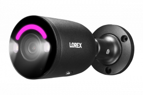 Lorex 4K 8MP Deterrence Bullet AI PoE IP Wired Add-On Metal Indoor/Outdoor Camera - Smart Security Lighting, Color Night Vision, Smart Motion Detection Plus, Two-Way Audio, IP67 Weatherproof Rated (M. Refurbished)