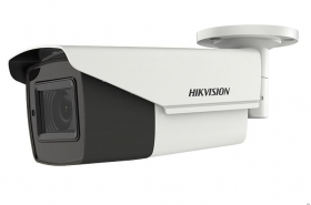 Hikvision DS-2CE19H8T-IT3ZF 2.7-13.5MM 5MP Outdoor Analog Motorized Varifocal Bullet Camera, EXIR 260ft IR, Auto Focus, True WDR,3D DNR, IP67, Support TVI/AHD/CVI/CVBS(USED)