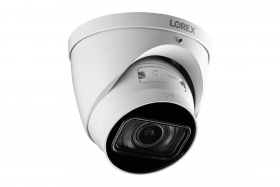 Lorex LNE9292B Indoor/Outdoor 4K Ultra HD Nocturnal Smart IP Motorized Dome Camera, 4x Optical Zoom, 30FPS, Audio, 150ft IR Night Vision, CNV, IP67, Works with N881B/N882B Series, White, 1 PK (OPENBOX)