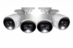 Lorex 4K 8MP Analog Security Bullet Camera - Active Deterrence, Color Night Vision, Rated IP67, 105° FOV - (4-Pack)