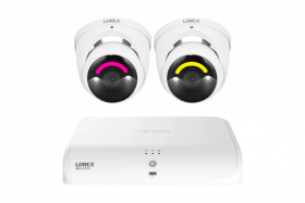 Lorex 4K+12MP Outdoor Security Camera System with 2 IP Wired Dome Security Camera with 2TB NVR Recorder (Supports Up to 8 Wired + 8 Fusion Wi-Fi)