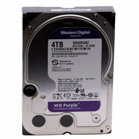 WD Purple 4TB Surveillance Hard Disk Drive - 5400 RPM Class SATA 6 Gb/s 64MB Cache 3.5 Inch - WD40PURZ (M. Refurbished)