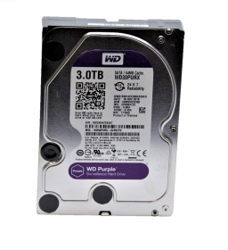 Western Digital Purple 3TB Surveillance Hard Disk Drive - 5400 RPM Class SATA 6 Gb/s 64MB Cache 3.5 Inch - WD30PURX [Old Version] (M.Refurbished)