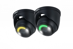 Lorex 4K 8MP IP Wired Metal Dome Outdoor/Indoor Security Camera - Smart Security Lighting, Smart Motion Detection, Siren, Color Night Vision Booster, 2-Way Talk, IP67 Weatherproof (2-Pack/Black)
