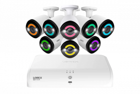 Lorex 4K+12MP Outdoor Security Camera System with 8 IP Wired Bullet Security Camera with 2TB NVR Recorder Supports Up to 8 Wired + 8 Fusion Wi-Fi (M. Refurbished)
