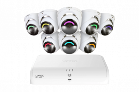 Lorex 4K+12MP Outdoor Security Camera System with 8 IP Wired Dome Security Camera with 2TB NVR Recorder, Supports Up to 8 Wired + 8 Fusion Wi-Fi (M.Refurbished)