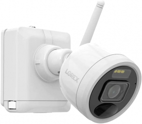 Lorex U424AA Add-On 2K Wire-Free Security Camera with Person Detection and Active Deterrence, 2-way Talk, White
