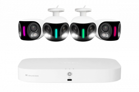 Lorex Fusion Series 4K 16 Camera Capable (8 Wired and 8 Wi-Fi) 2TB Wired NVR System with 4 IP Dual Lens Cameras