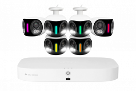 Lorex Fusion Series 4K 16 Camera Capable (8 Wired and 8 Wi-Fi) 2TB Wired NVR System with 6 IP Dual Lens Cameras