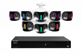 Lorex Fusion 4K 8MP 16 Camera Capable (Wired or Fusion Wi-FI) 2TB NVR System w/ 8 IP Dual Lens Cameras -Smart Security Lighting, Motion Detection, 180° Panoramic View, Color Night Vision, 2-Way Talk
