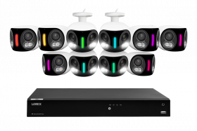 Lorex Fusion 4K 8MP 16 Camera Capable (Wired or Fusion Wi-FI) 2TB NVR System w/ 10 IP Dual Lens Cameras -Smart Security Lighting, Motion Detection, 180° Panoramic View, Color Night Vision, 2-Way Talk