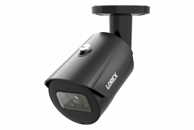 Lorex 4K 8MP IP Bullet PoE Wired Security Camera – Indoor/Outdoor IP67 Weatherproof, Color Night Vision, Long-Range IR, Smart Motion Detection & Listen-in Audio Black, Camera Only (M. Refurbished)