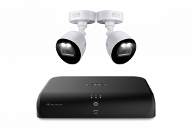 Lorex Fusion 4K 8MP 12 Camera Capable (8 Wired + 4 Wi-Fi) 2TB Wired DVR System with 2 Indoor/Outdoor Bullet Cameras - Active Deterrence, Color Night Vision, 108° Wide Angle Lens, IP67 Weatherproof