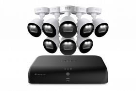 Lorex Fusion 4K 8MP 12 Camera Capable (8 Wired + 4 Wi-Fi) 2TB Wired DVR System with 8 Indoor/Outdoor Bullet Cameras - Active Deterrence, Color Night Vision, 108° Wide Angle Lens, IP67 Weatherproof