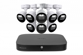 Lorex Fusion 4K 8MP 20 Camera Capable (16 Wired + 4 Wi-Fi) 2TB Wired DVR System with 8 Indoor/Outdoor Bullet Cameras - Active Deterrence, Color Night Vision, 108° Wide Angle Lens, IP67 Weatherproof