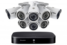 Lorex 2KA88 2K Super HD 8-Channel Security System with Eight 2K (5MP) Cameras, Advanced Motion Detection and Smart Home Voice Control