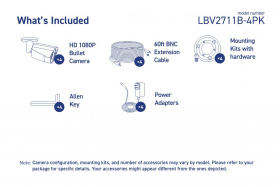 Lorex LBV2711B-4PK LBV2711 Series 1080p HD Weatherproof Security Cameras,150FT Night Vision, (4-pack)