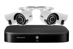 Lorex 4KA84 4K Ultra HD 8-Channel Security System with Four 4K (8MP) Cameras, Advanced Motion Detection and Smart Home Voice Control