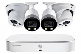 Lorex 4KSDAI84D 4K Ultra HD 8-Channel IP Security System with Two 4K (8MP) Smart Deterrence and Two 4K (8MP) Motorized Varifocal Dome Cameras