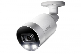 Lorex E891AB Indoor/Outdoor 4K Ultra HD Smart Deterrence IP Security Bullet Camera, 150ft IR Night Vision, Color Night Vision, Audio, Works with N841, N842, N861B, N881B Series NVR,Only Camera (M. Refurbished)