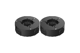 Lorex ACCJ7R3B Outdoor Round Junction Box for 3 Screw Base Cameras (Black, 2-pack)