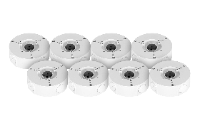 Lorex ACCJ7R3W Outdoor Round Junction Box for 3 Screw Base Cameras (White, 8-pack)