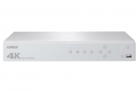Lorex LHV51082TW 4K Ultra High Definition 8 Channel, 2TB Hard Drive  Digital Video Surveillance Recorder (DVR), White,(M.Refurbished)