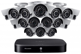 Lorex 4KA166 4K Ultra HD 16-Channel Security System with Sixteen 4K (8MP) Cameras, Advanced Motion Detection and Smart Home Voice Control