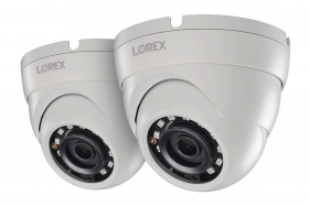 Lorex E581CD-W 2K (5MP) Super HD IP Dome Camera with Color Night Vision,Weatherproof IP67, ONVIF, (2-pack)