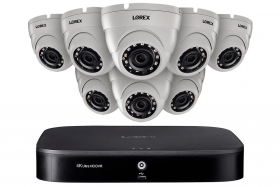 Lorex MPX2K88 2K Super HD 8-Channel Security System with Eight 2K (5MP) Dome Cameras, Advanced Motion Detection and Voice Control