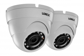 Lorex LEV2712B-2PK HD 1080p Weatherproof IR Dome Security Cameras (2-pack)