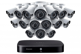 Lorex LX1080-166BW 16-Channel Security Camera System with Sixteen 1080p Outdoor Cameras, 130ft Night Vision, 2TB Hard Drive