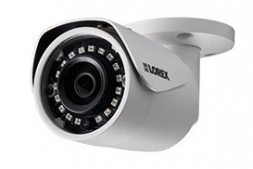Lorex LNB3163BW Indoor/Outdoor 3MP HD IP Security Bullet Camera, 2.8mm, 130ft IR Night Vision, IP66, White (M.Refurbished)