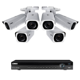 Lorex NR900_LNB8963BW 8MP 4K Ultra HD IP 2 HDD Slot NVR System with 4K LNB8963BW IP Bullet Cameras Package, 4X Optical Zoom, 250FT Night Vision