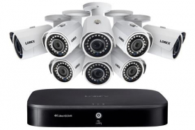 Lorex 2KMPX88 2K Super HD 8-Channel Security System with Eight 2K (5MP) Cameras, Advanced Motion Detection and Smart Home Voice Control