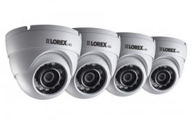 Lorex LEV2522BW HD 1080p Weatherproof IR Dome Security Camera (4-Pack)