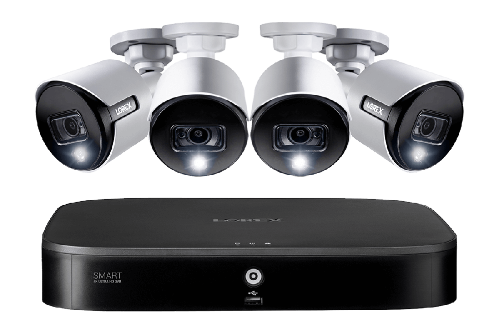 4K Ultra HD 8 Channel Security System with 4 Active Deterrence 4K 8MP Cameras