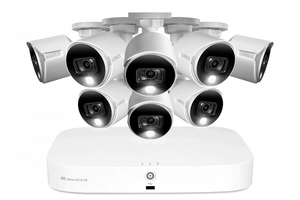 4K Wired DVR Security System with Active Deterrence Cameras