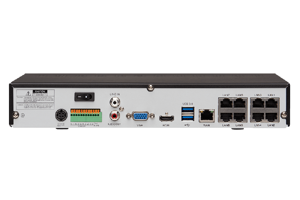4K Ultra HD NVR with Channels and Deterrence Compatibility