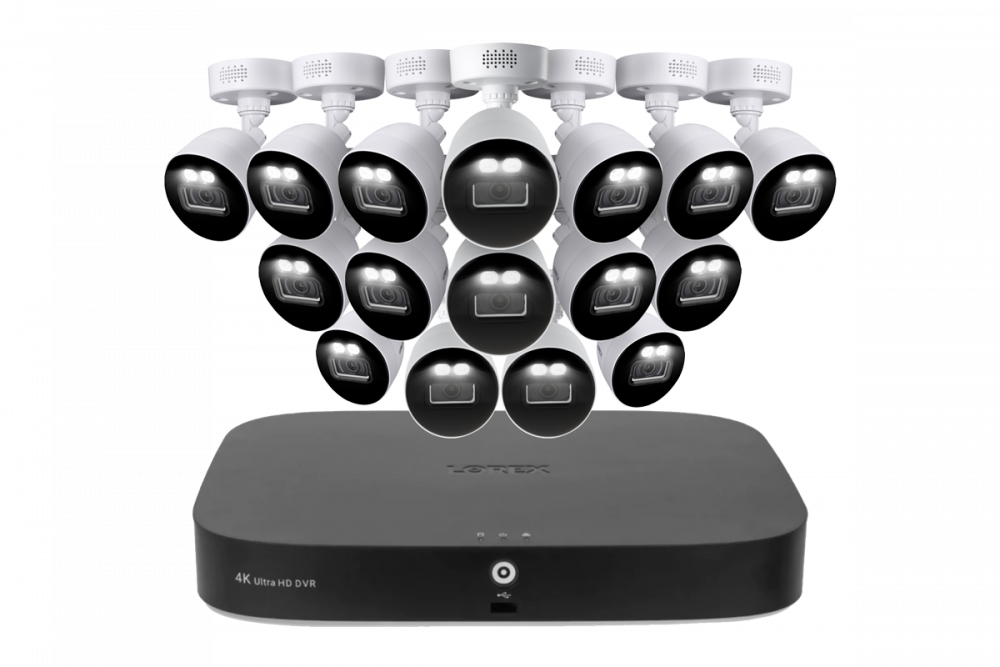 Lorex 4K 20 Camera Capable (16 Wired and Wi-Fi) 2TB Wired DVR