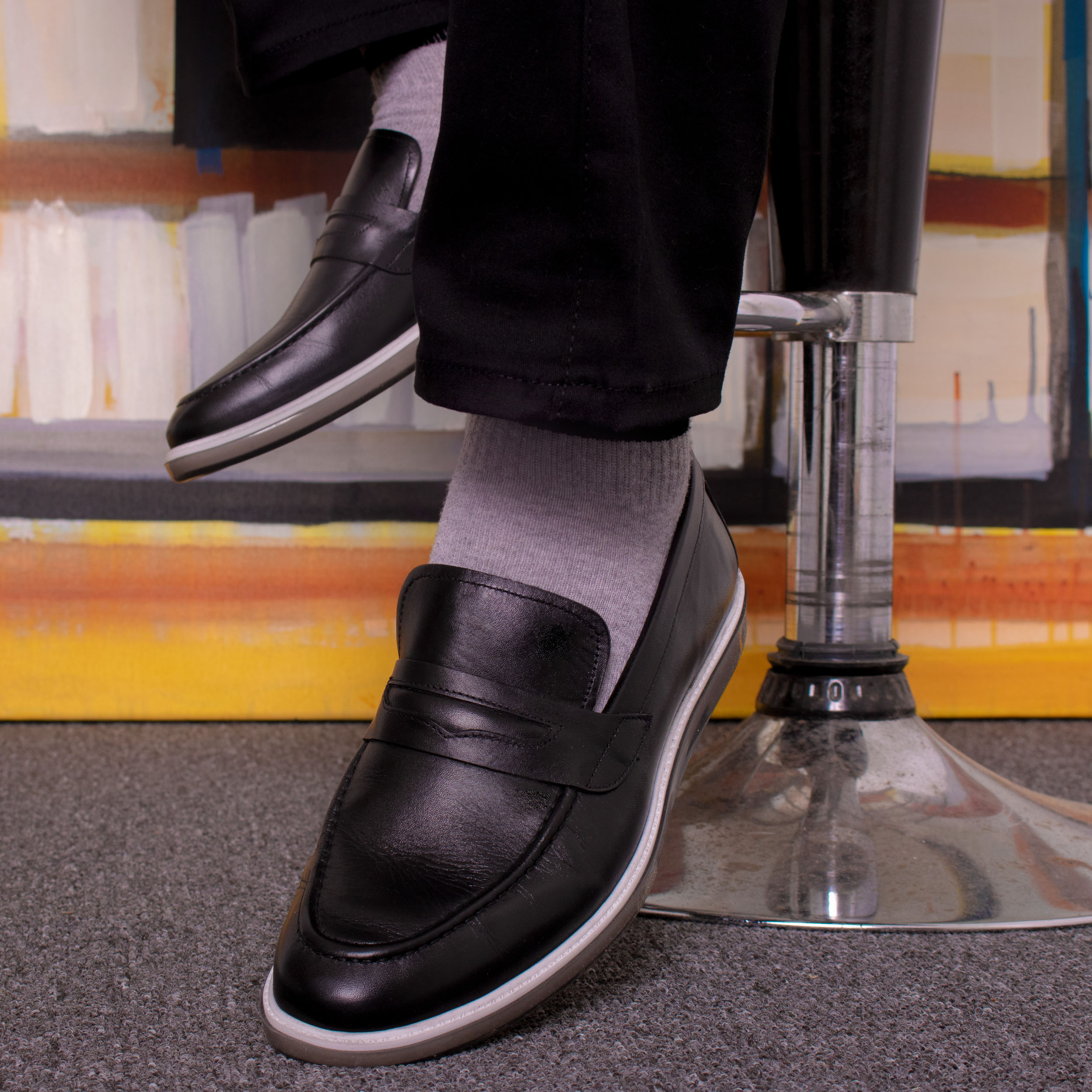 Mazaca Men’s Slip-On Penny Style Loafers, Classic Fashion Sneakers, Flat Casual - Picture 7 of 33