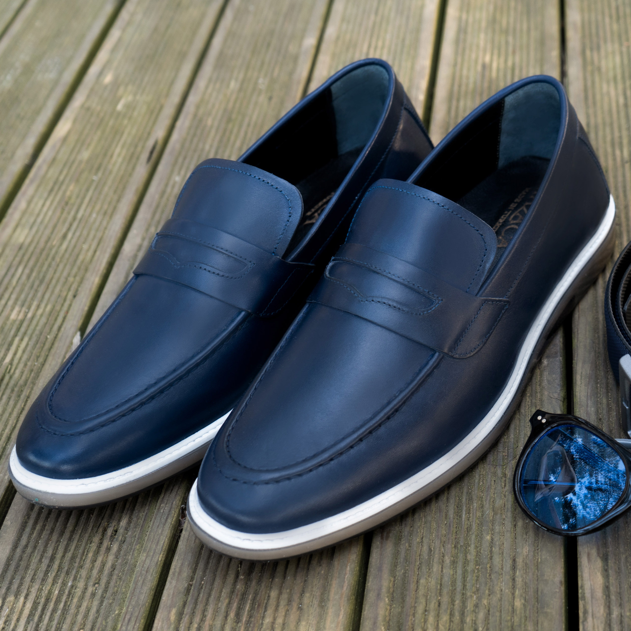Mazaca Men’s Slip-On Penny Style Loafers, Classic Fashion Sneakers, Flat Casual - Picture 17 of 33